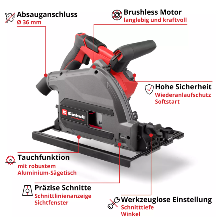 Einhell PROFESSIONAL Akku-Tauchsäge TP-PS 18/165 Li BL - Solo, 4331400